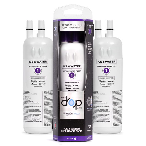 Whirlpool EDR1RXD1 Refrigerator Water Filter (Filter1), 3-Pack