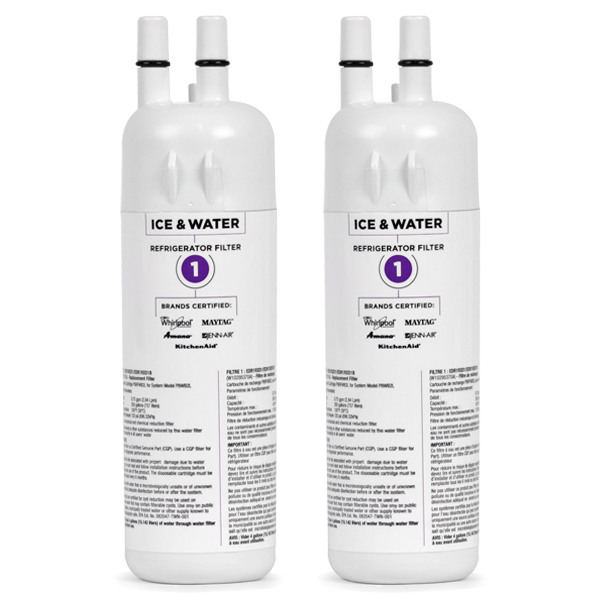 Whirlpool EDR1RXD1 Refrigerator Water Filter (Filter1), 2-Pack