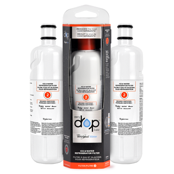 Whirlpool EDR2RXD1 Refrigerator Water Filter (Filter2), 3-Pack
