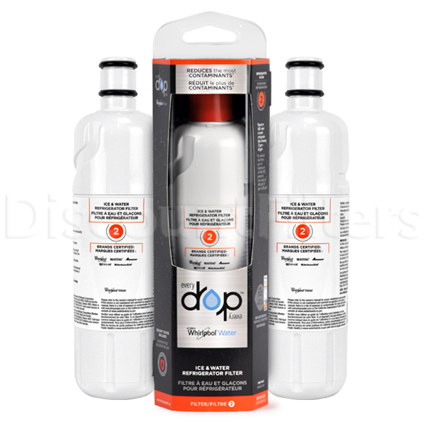 Whirlpool EDR2RXD1 Refrigerator Water Filter (Filter2), 3-Pack