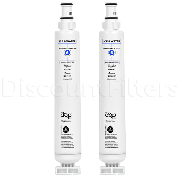 Whirlpool EDR6D1 Refrigerator Water Filter (4396701), 2-Pack