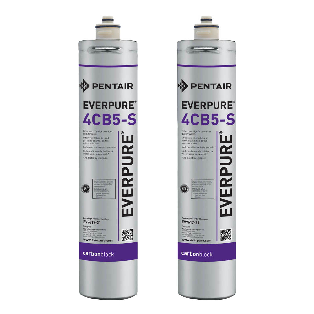 Everpure 4CB5-S Carbon Block Water Filtration Cartridge, 2-Pk