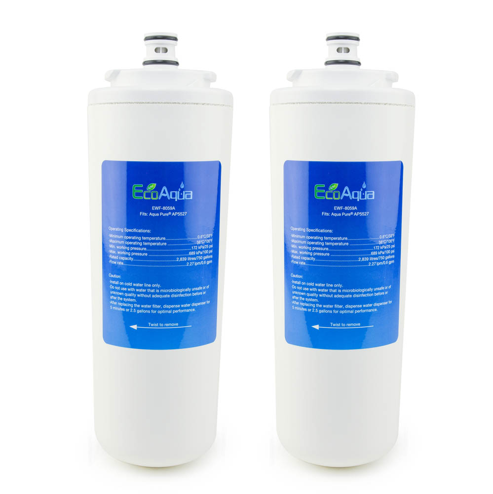 EcoAqua Replacement for Aqua-Pure® AP5527, 2-Pack