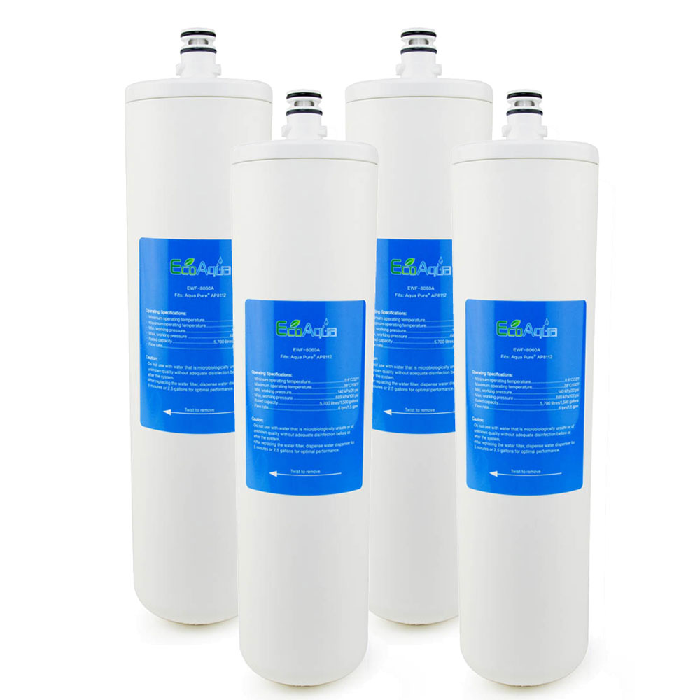 EcoAqua Replacement for Aqua-Pure® AP-DW80/90 Filter, 4-Pack