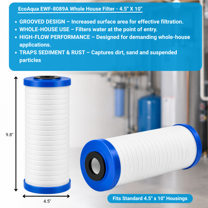 Replacement Filter Set for Whole House 2-Stage Systems Sediment/Carbon, 2-Pack