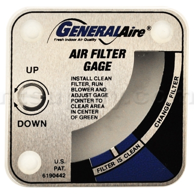 GeneralAire G99 Air Filter Gauge