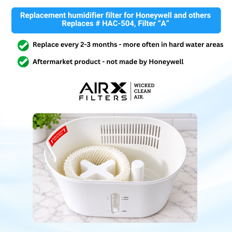 Replacement Filter Wick for Honeywell Portable Humidifiers - HAC-504, WF2 2-Pack