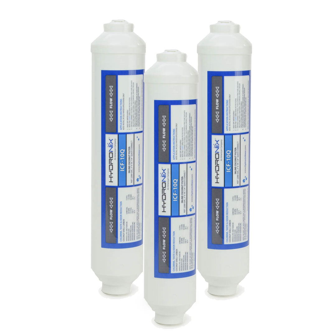 Hydronix ICF-10Q Inline Refrigerator Filter with 1/4