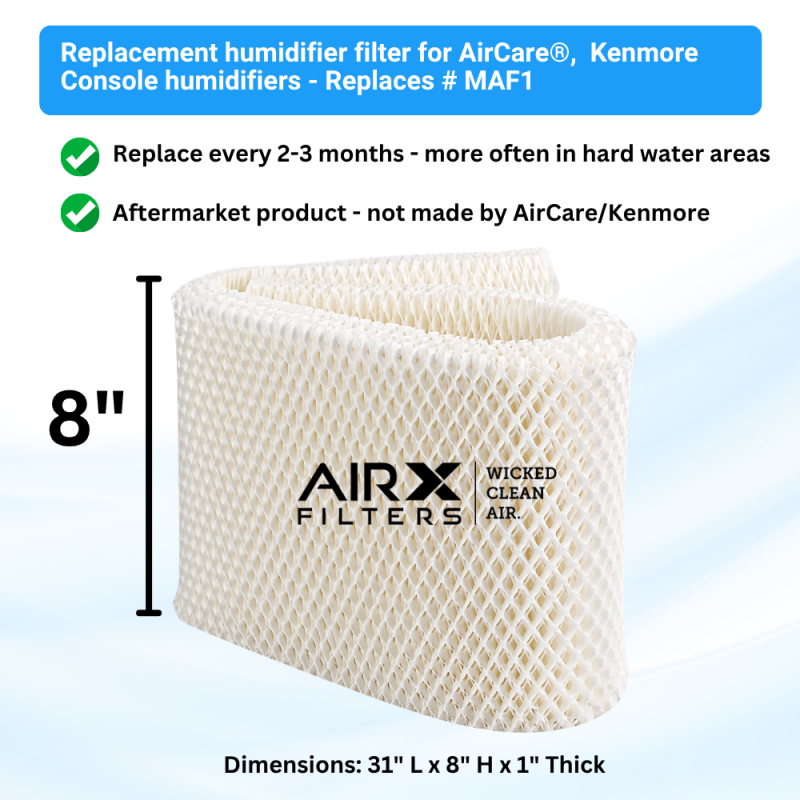 Replacement Filter Wick for Kenmore/Essick MoistAIR Portable Humidifiers- 14906 / MAF-1, 6-Pack