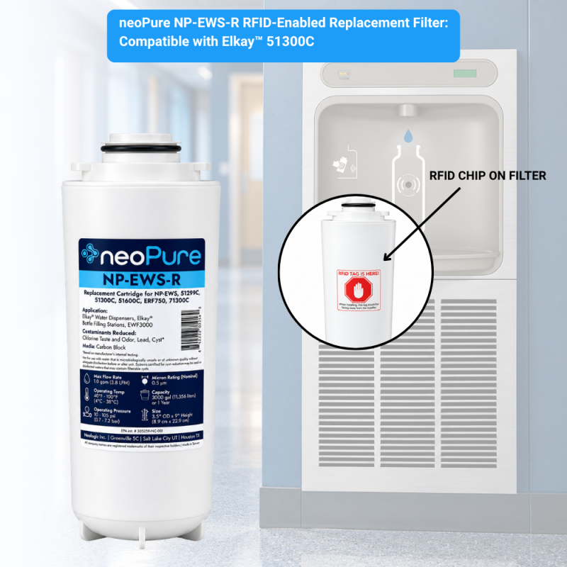 Neo-Pure Replacement Filter for Elkay® Drinking Fountains, 3-Pack