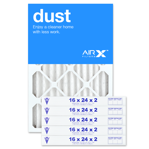 16x24x2 AIRx DUST Air Filter - MERV 8