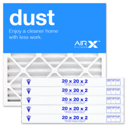 20x20x2 AIRx DUST Air Filter - MERV 8, 6-Pack