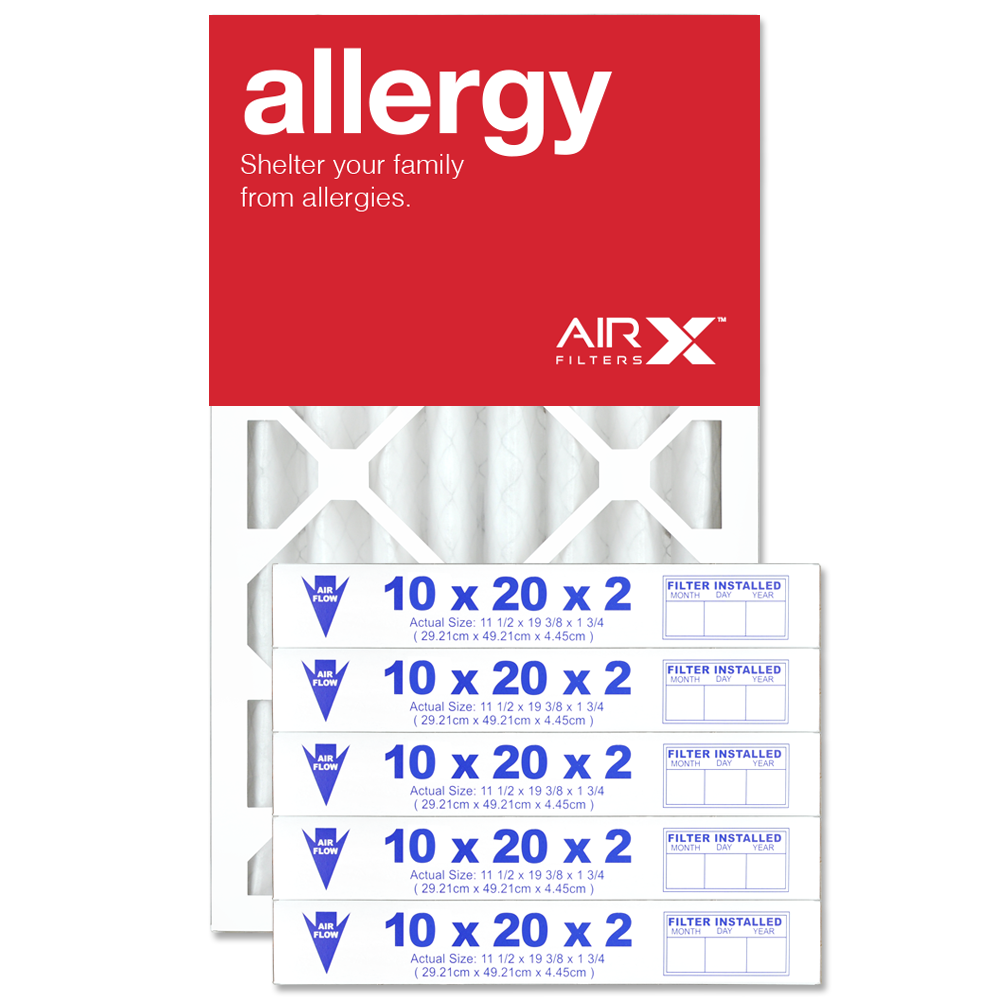 Filterbuy 10x20x2 Air Filter MERV 13, Pleated HVAC AC Furnace Filters