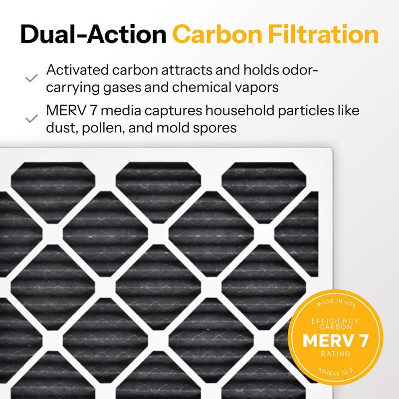 20x25x1 AIRx ODOR Air Filter - Carbon, 6-Pack