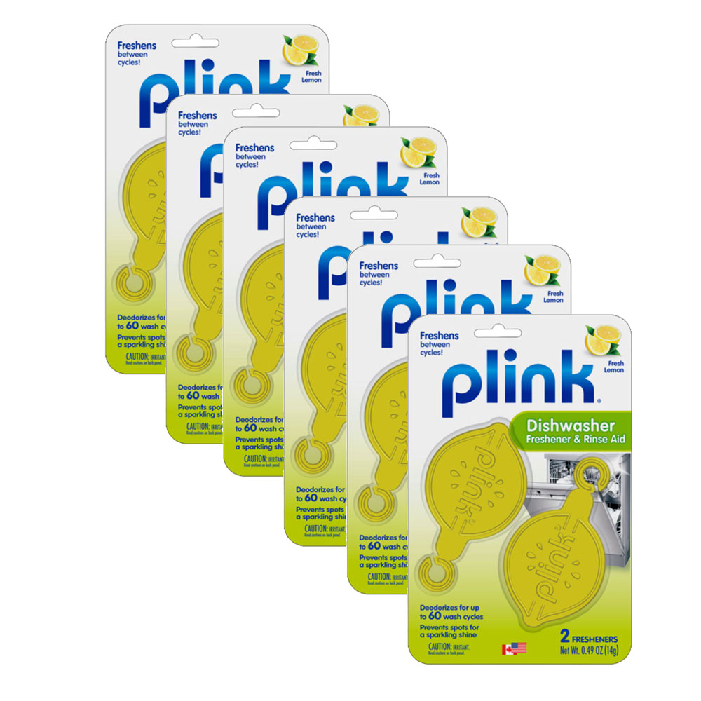 Plink Dishwasher Freshener & Rinse Aid, 6-Pack