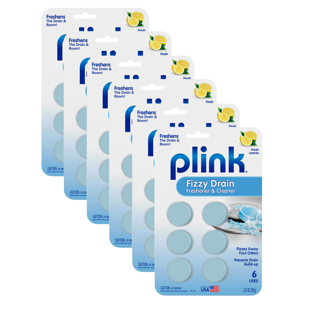 Plink Enzyme Action Drain Freshener & Cleaner, 6-Pack