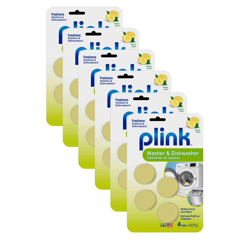 Plink Dishwasher and Washing Machine Cleaner & Freshener, 6-Pack