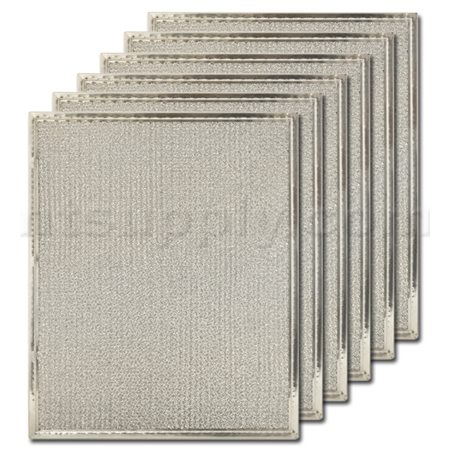 Aluminum Range Hood Filter - 11 3/8" x 14" x 3/32" - 6-Pack