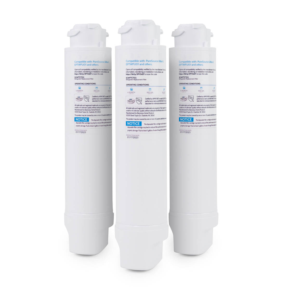Smart Choice Replacement for EPTWFU01 Water Filter, 3-Pack