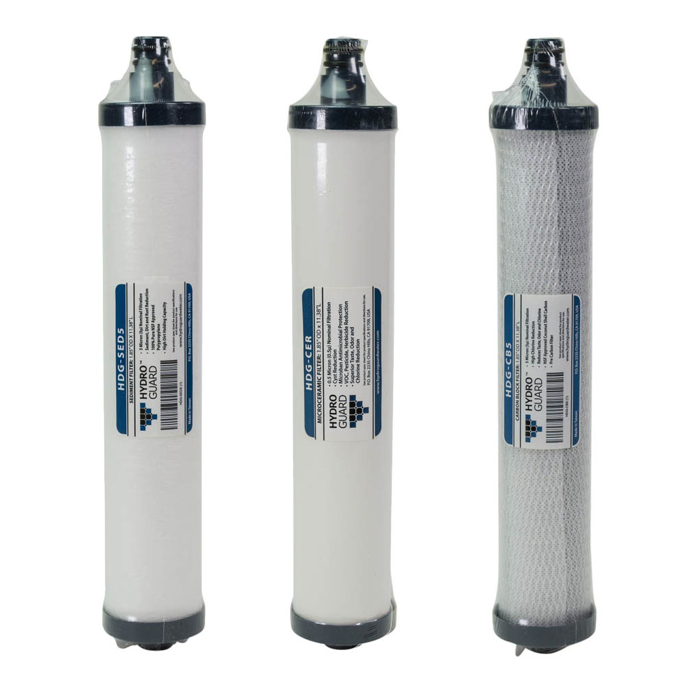 Replacement Filter Set for Hydroguard 3-Stage Systems - Microceramic