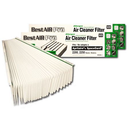 BestAirPro Replacement for Aprilaire # 201 Filter, 2-Pack