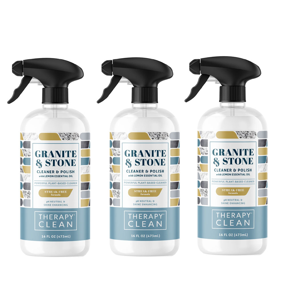 Therapy All Natural Granite & Stone Cleaner + Polish, 3-Pack
