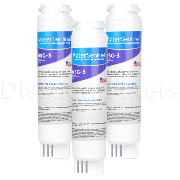 WaterSentinel Replacement for GE MSWF Refrigerator Filter, 3-Pack