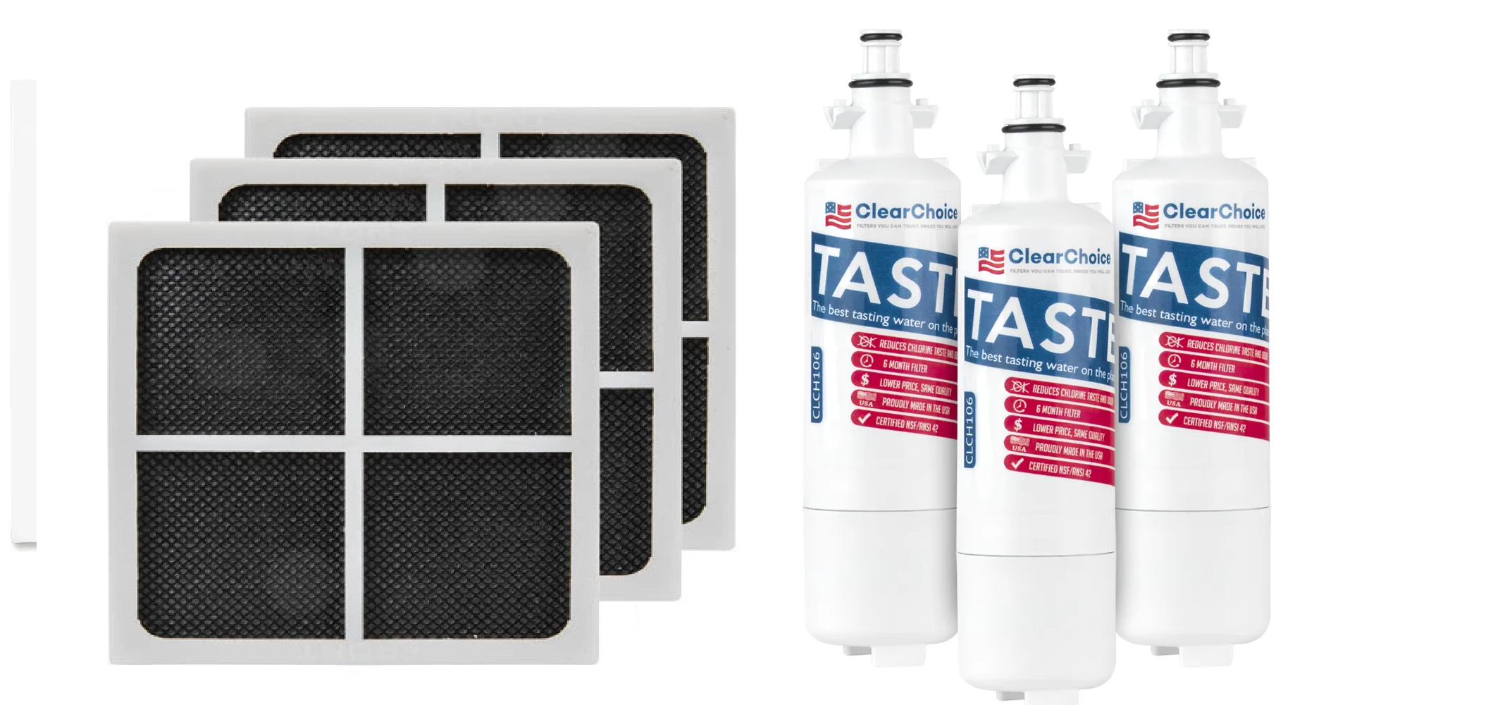 ClearChoice Replacement for LG LT700P Water Filter and LT120F Air filter, 3 of each